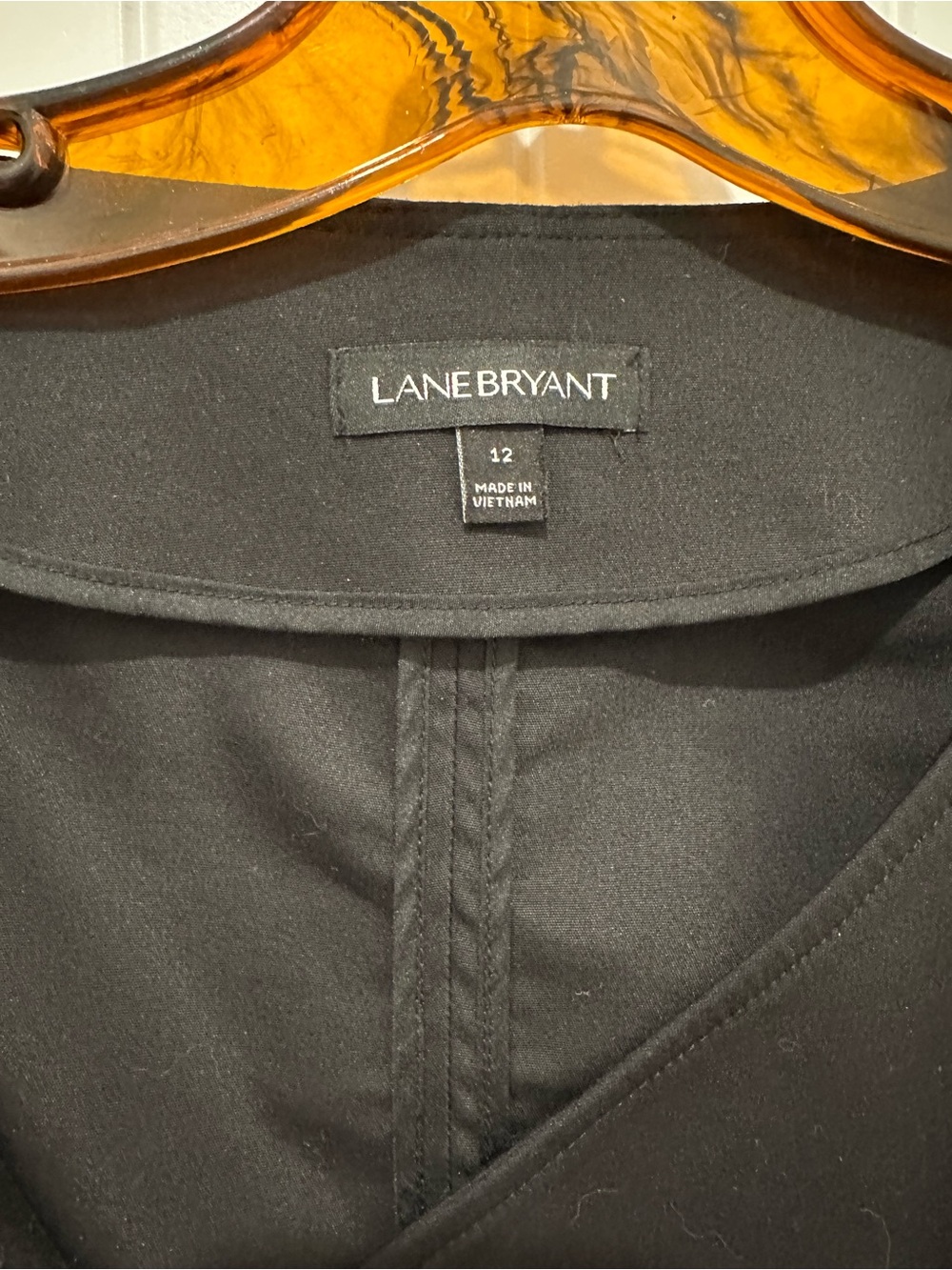 Lane Bryant 12 Black Ruffle-Hem Zip Pocket Jacket size 12 - Picture 6 of 7